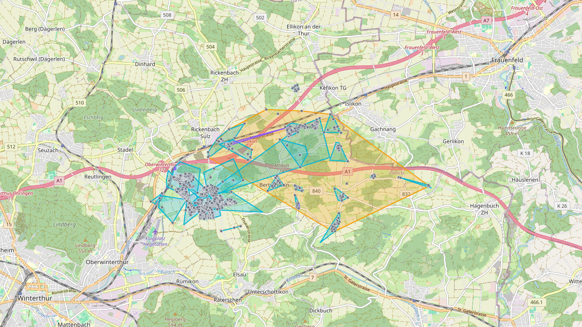 LEG-Potenzial-Karte von LEG Wiesendangen (ZH)