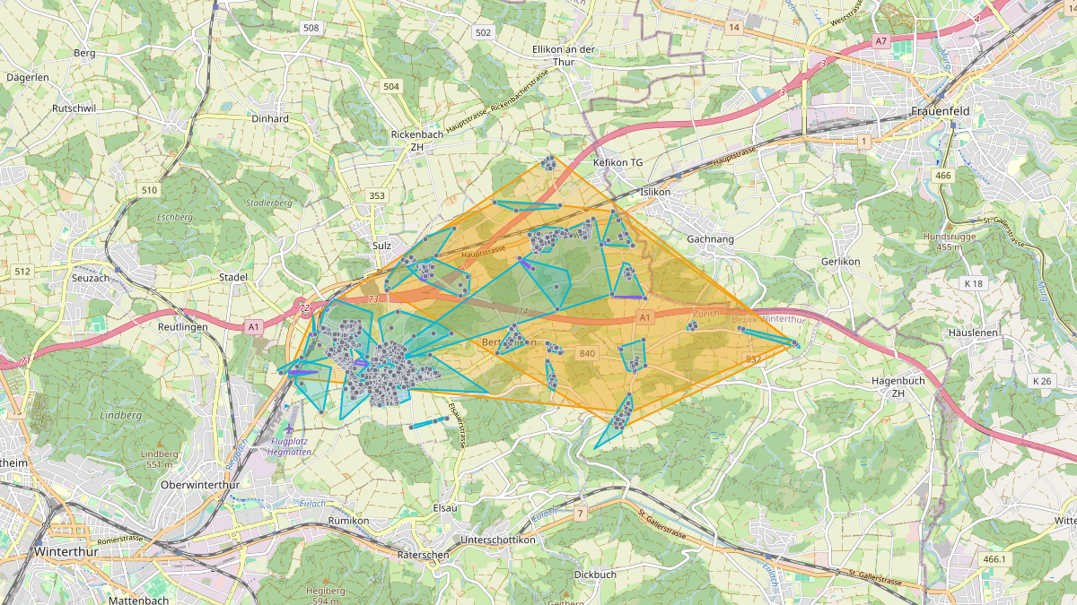Carte du potentiel CEL de LEG Wiesendangen (ZH)