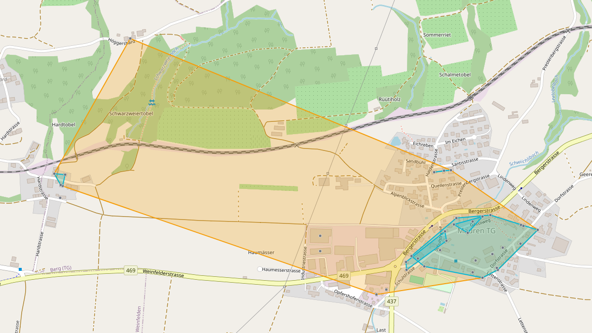 Carte du potentiel CEL de LEG Berg (TG)