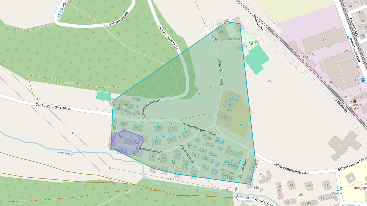 Mappa del potenziale CLE di Quartier-LEG Rösern