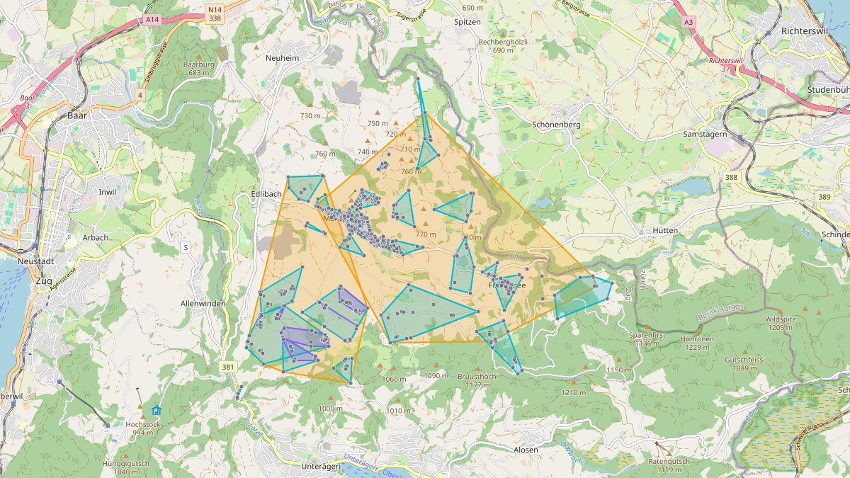 LEG-Potenzial-Karte von LEG Menzingen (ZG)