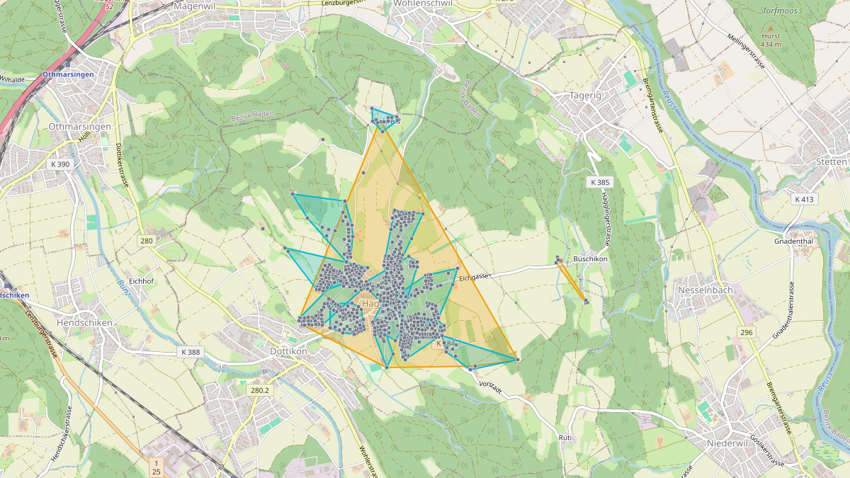 LEG-Potenzial-Karte von LEG Hägglingen (AG)