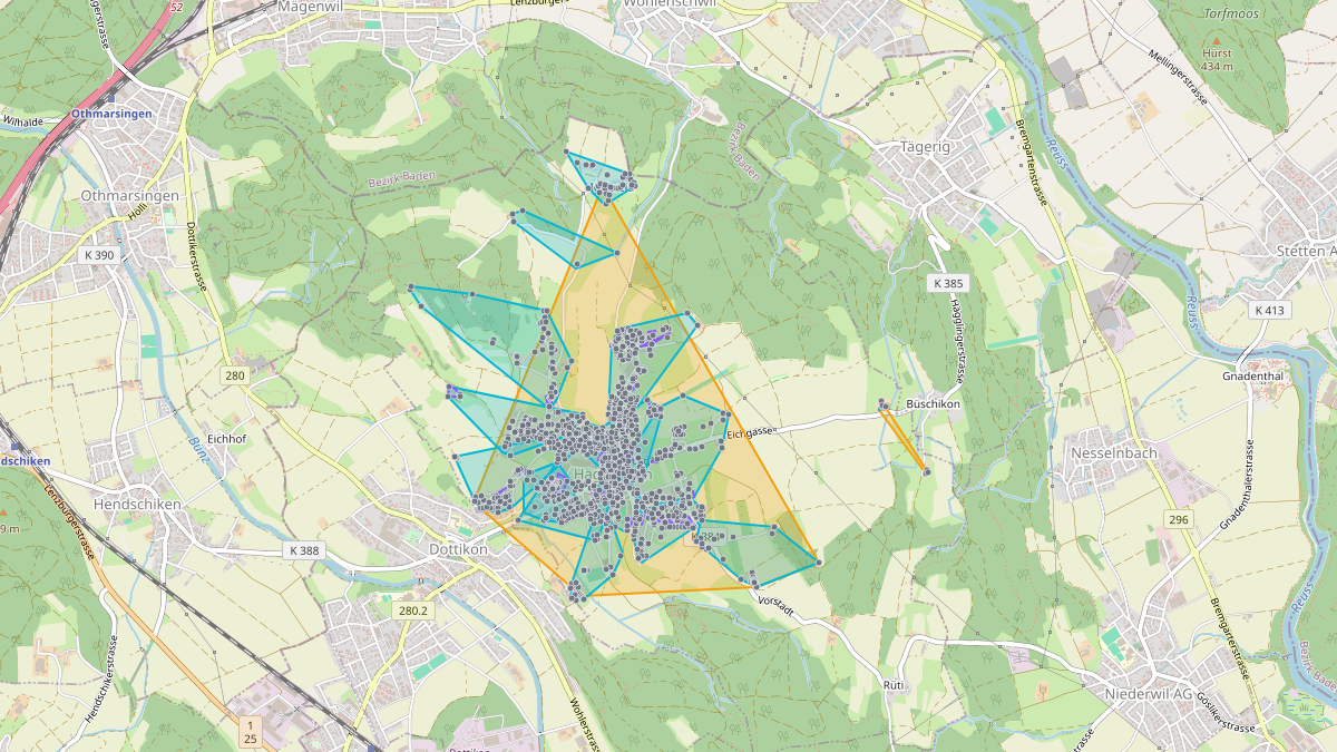 LEG-Potenzial-Karte von LEG Hägglingen (AG)