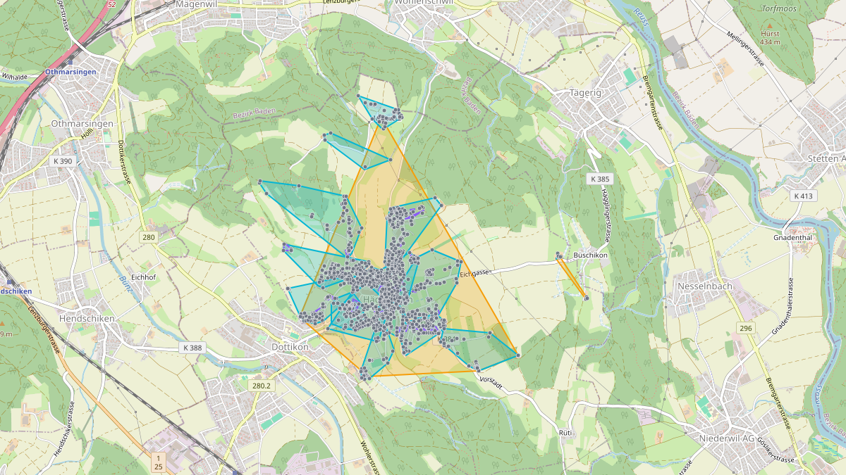 LEG-Potenzial-Karte von LEG Hägglingen (AG)