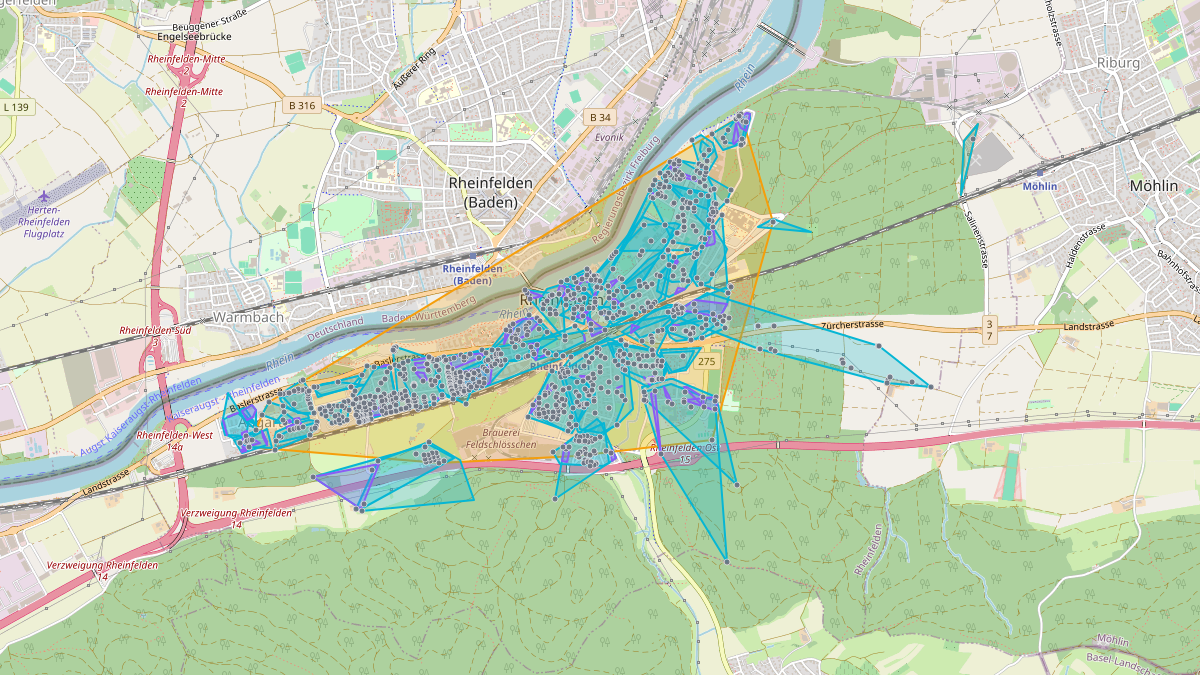 LEG-Potenzial-Karte von LEG Rheinfelden (AG)