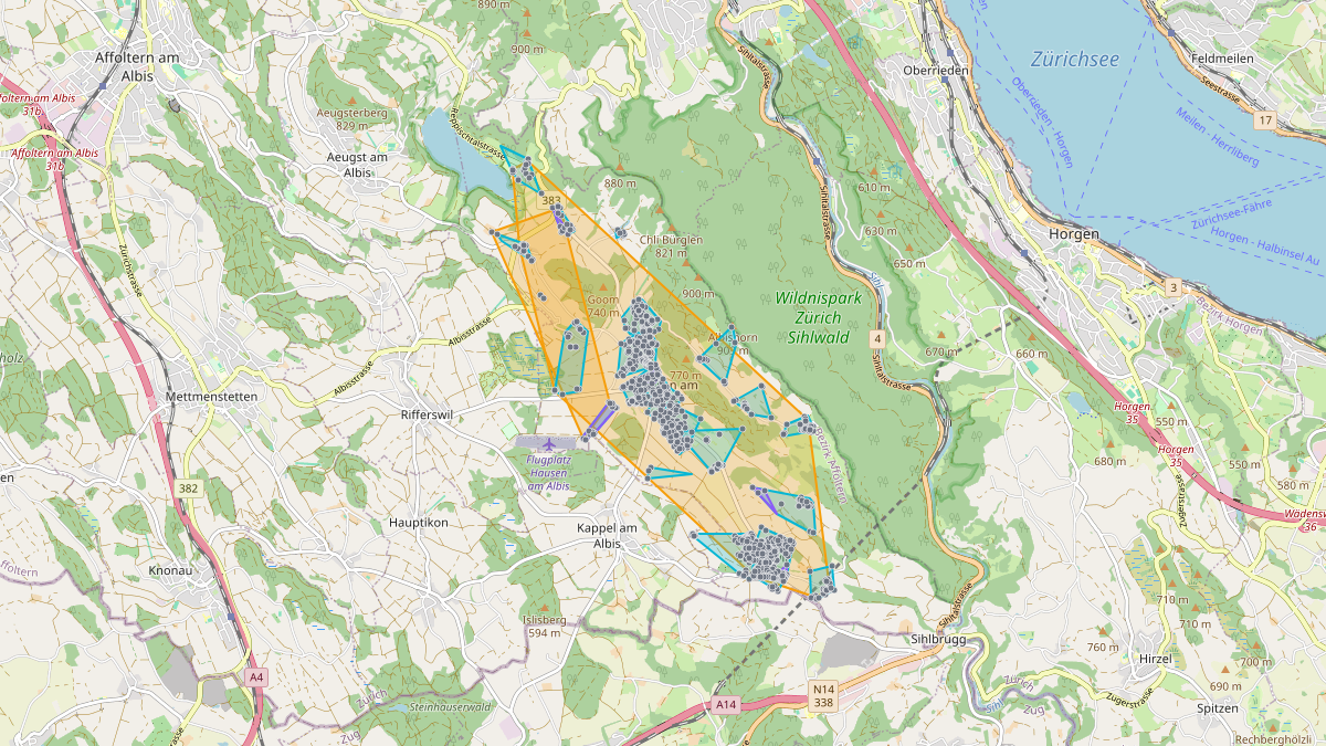 LEG-Potenzial-Karte von LEG Hausen am Albis (ZH)
