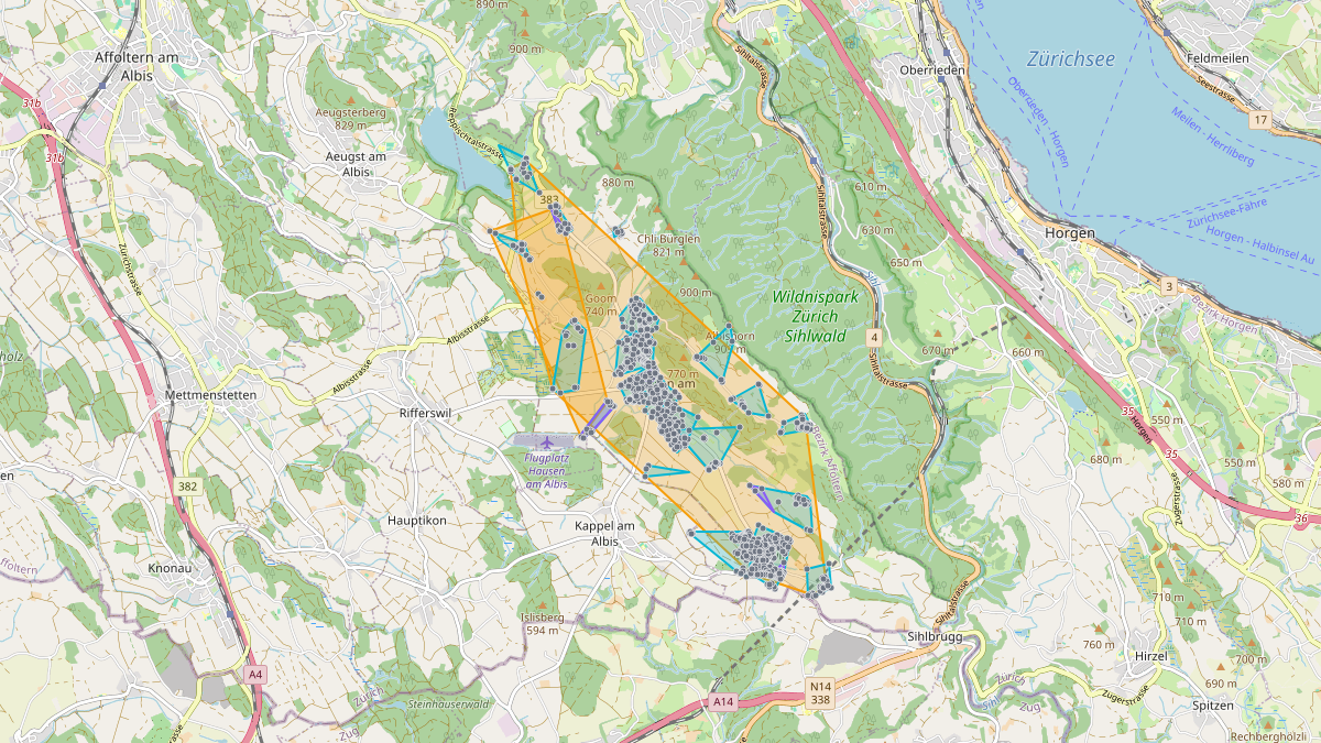 LEG-Potenzial-Karte von LEG Hausen am Albis (ZH)
