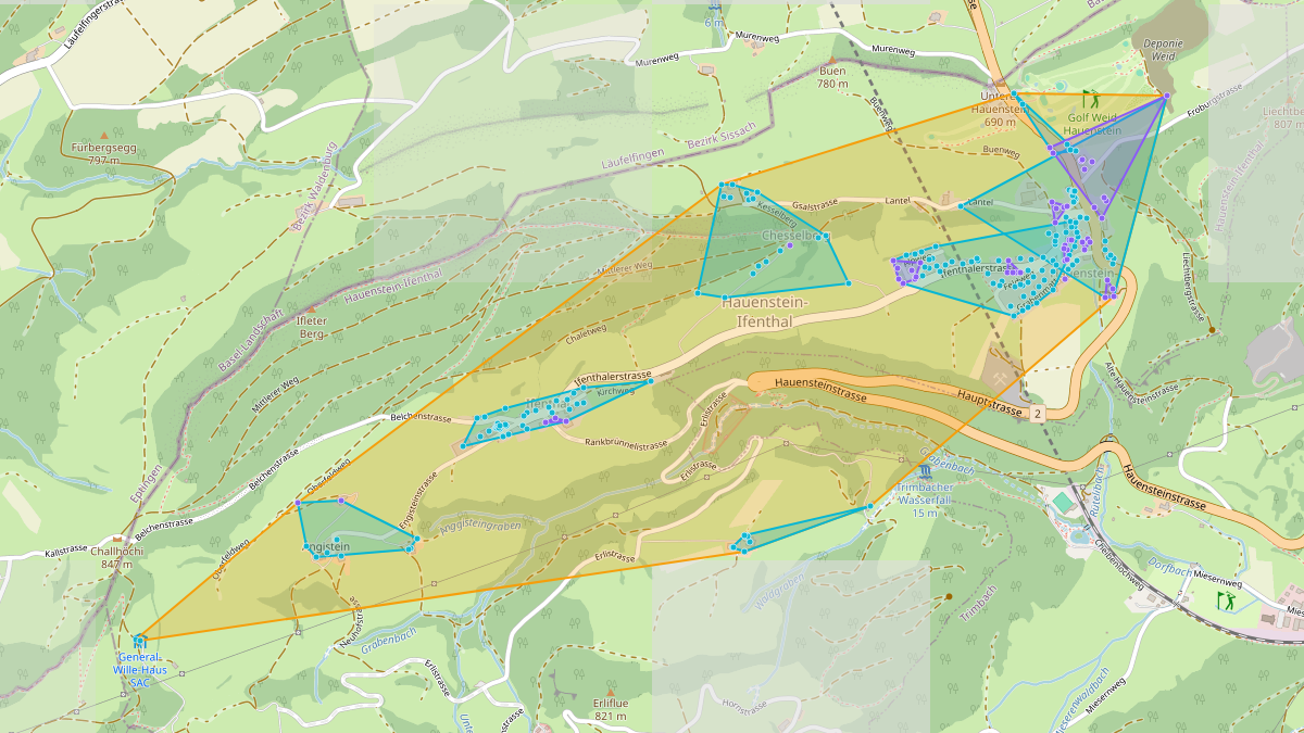 Carte du potentiel CEL de LEG Hauenstein-Ifenthal (SO)