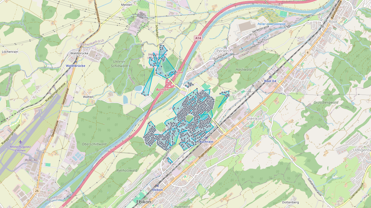 LEG-Potenzial-Karte von LEG Buchrain (LU)