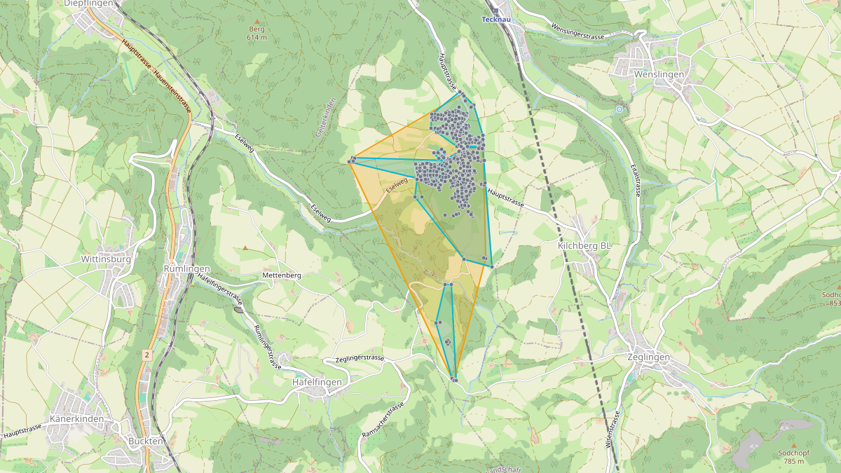 LEG-Potenzial-Karte von LEG Rünenberg (BL)