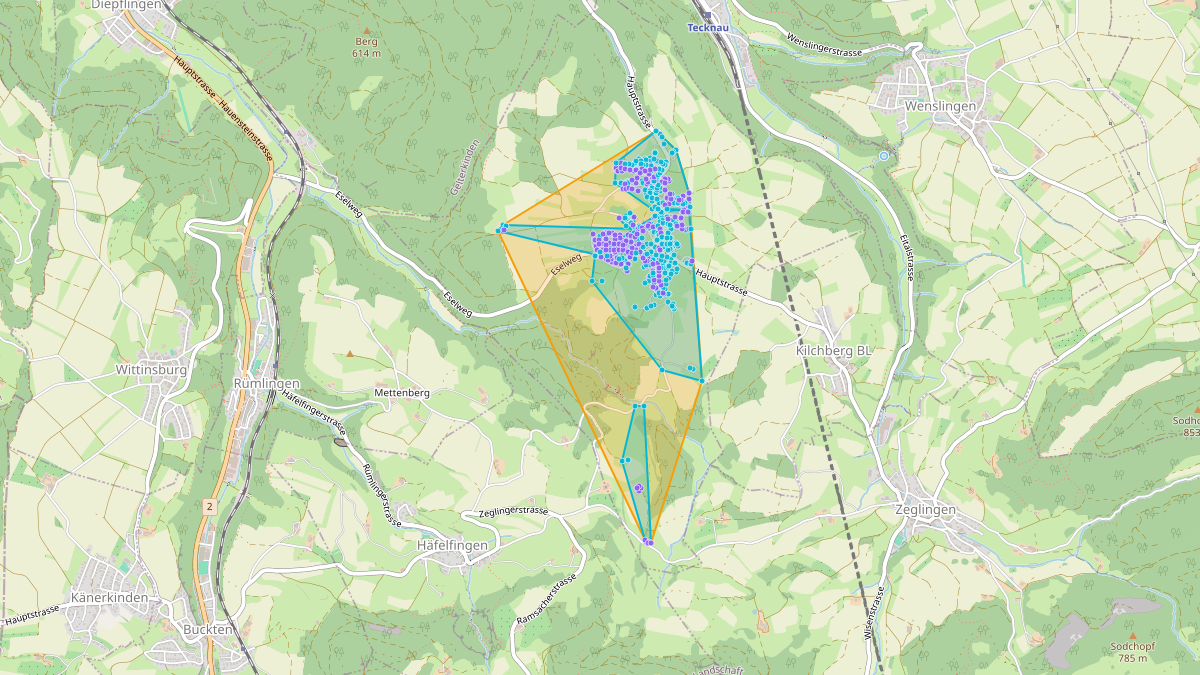 LEG-Potenzial-Karte von LEG Rünenberg (BL)