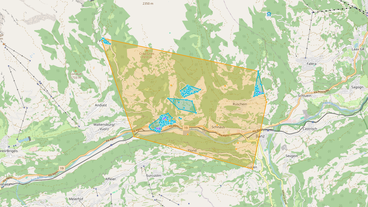 LEG-Potenzial-Karte von LEG Ilanz/Glion Nord