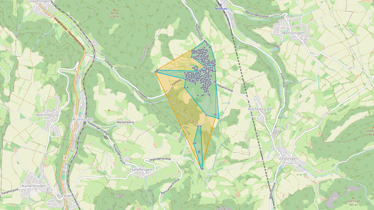 LEG-Potenzial-Karte von LEG Rünenberg (BL)