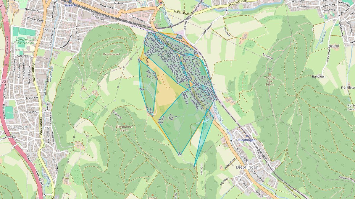 LEG-Potenzial-Karte von LEG Thürnen (BL)
