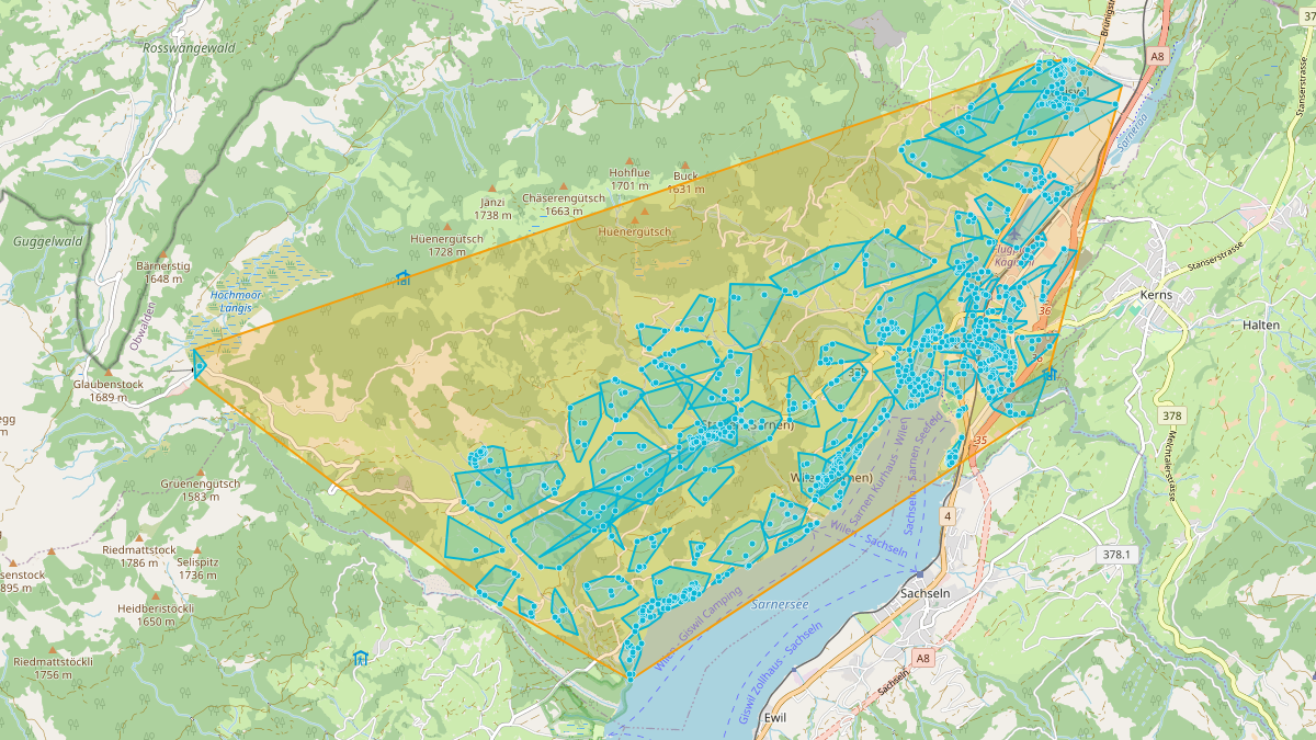Mappa del potenziale CLE di LEG Sarnen (OW) – Netzgebiet 1