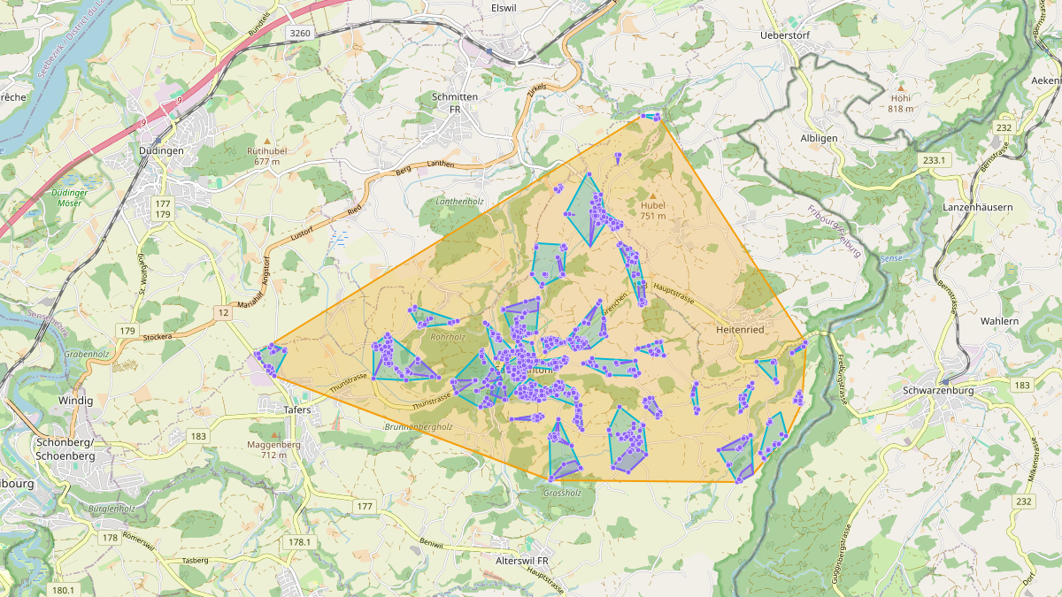 Carte du potentiel CEL de LEG Tafers (FR) – Unterwerk LEG 20% 1261052228