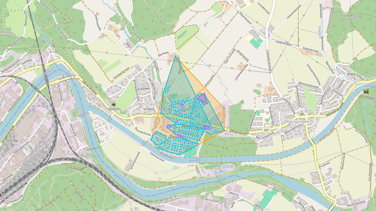 Mappa del potenziale CLE di LEG Winznau (SO) – Netzgebiet 2