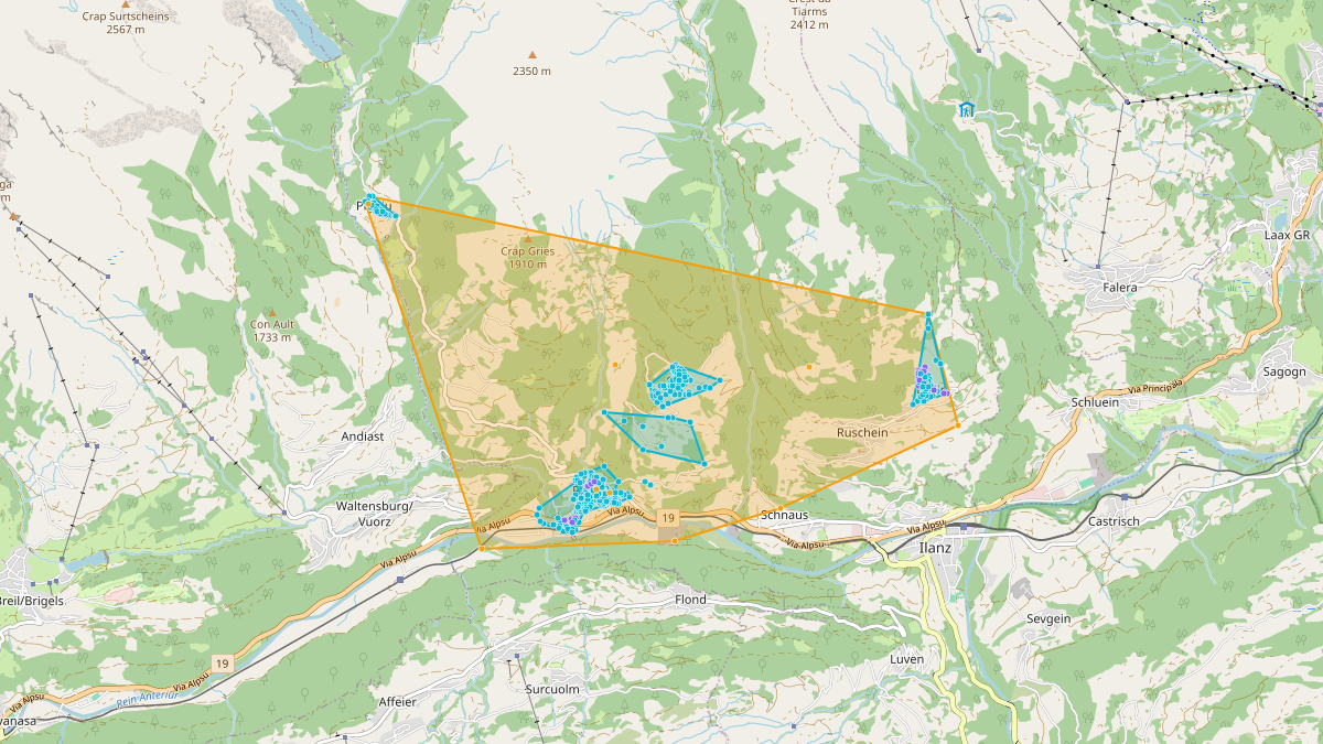 Carte du potentiel CEL de LEG Ilanz/Glion Nord